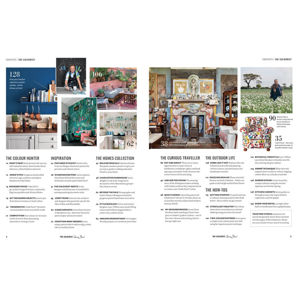 annie-sloan-colourist-inhaltsverzeichniss Colourist Bookazine Nr. 1