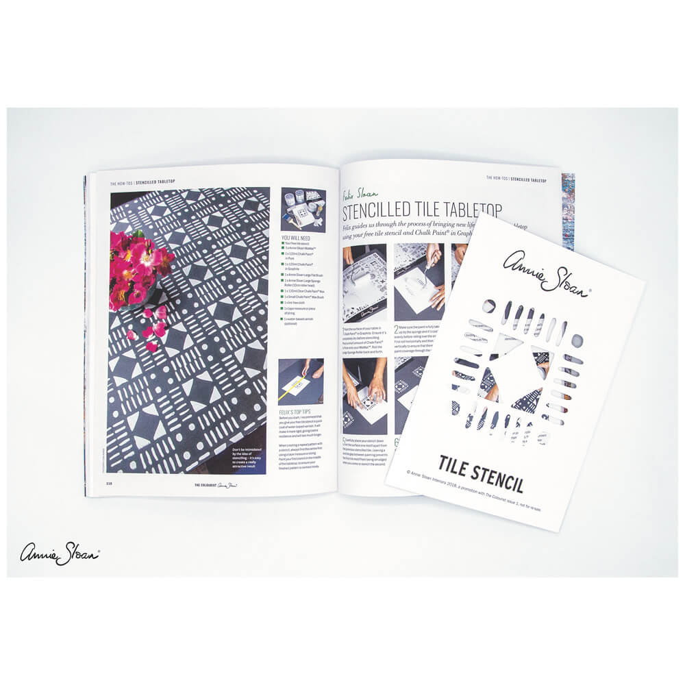 annie-sloan-colourist-gratis-schablone Colourist Bookazine Nr. 1