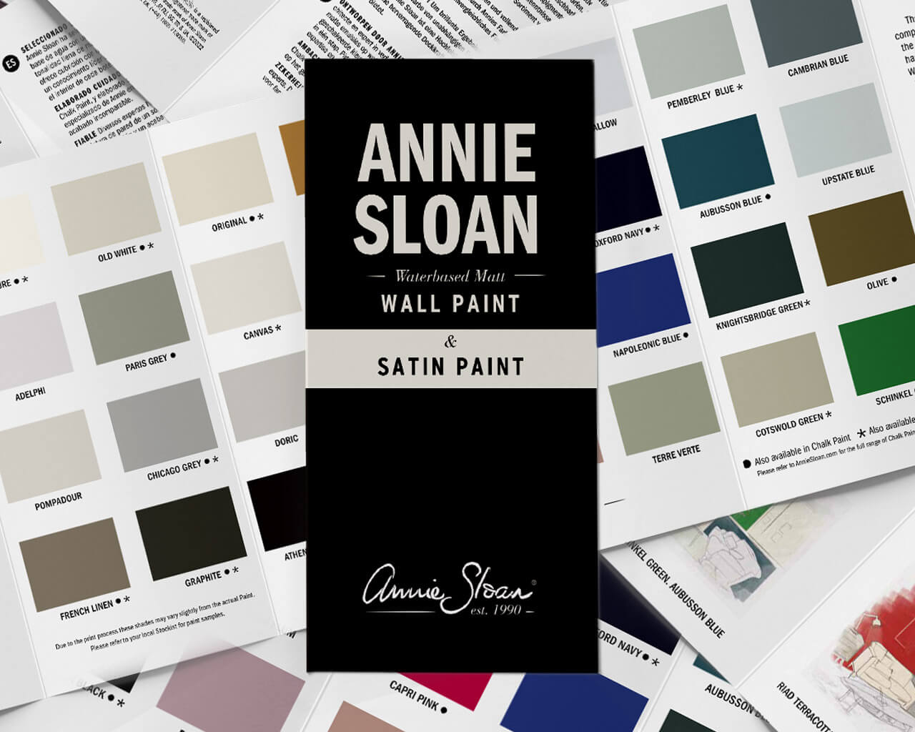 Annie Sloan Wall Paint & Satin Paint Farbkarte